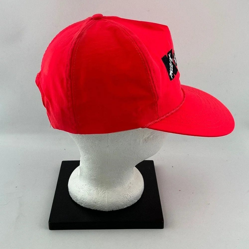 Vtg Kmart Havoline Racing Cap Hot Pink Nylon‎ Rope Snapback Hat Clark Sportswear